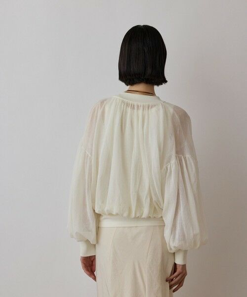 GRACE CONTINENTAL / グレースコンチネンタル ブルゾン | シアーニットバルーンジャケット | 詳細7