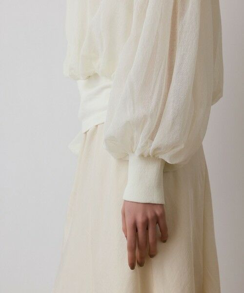 GRACE CONTINENTAL / グレースコンチネンタル ブルゾン | シアーニットバルーンジャケット | 詳細9