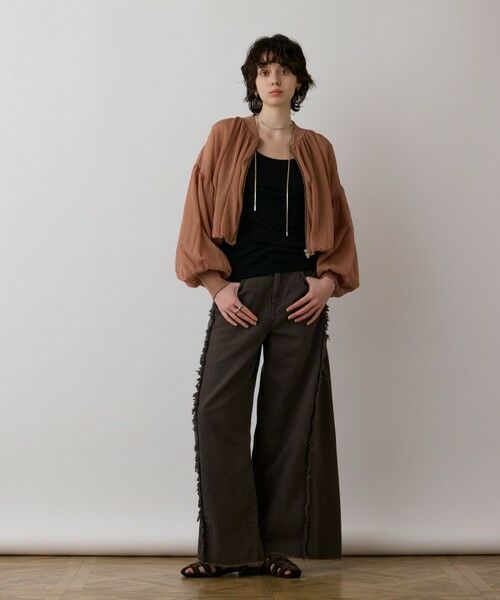 GRACE CONTINENTAL / グレースコンチネンタル ブルゾン | シアーニットバルーンジャケット | 詳細16