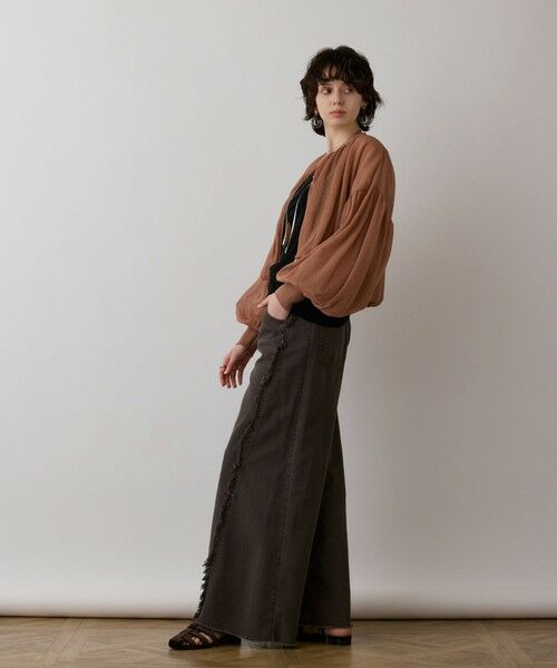 GRACE CONTINENTAL / グレースコンチネンタル ブルゾン | シアーニットバルーンジャケット | 詳細17