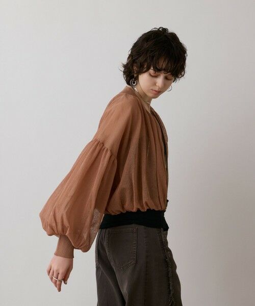 GRACE CONTINENTAL / グレースコンチネンタル ブルゾン | シアーニットバルーンジャケット | 詳細20