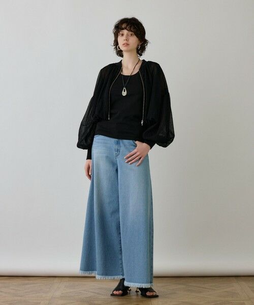 GRACE CONTINENTAL / グレースコンチネンタル ブルゾン | シアーニットバルーンジャケット | 詳細22