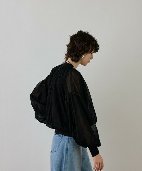 GRACE CONTINENTAL / グレースコンチネンタル ブルゾン | シアーニットバルーンジャケット | 詳細25