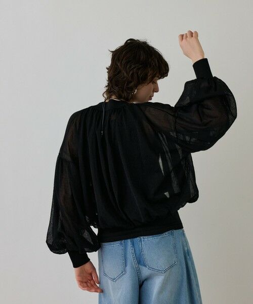 GRACE CONTINENTAL / グレースコンチネンタル ブルゾン | シアーニットバルーンジャケット | 詳細26