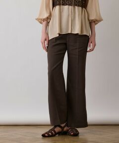 GRACE CONTINENTAL / グレースコンチネンタル その他パンツ | リネンサテンフレアパンツ