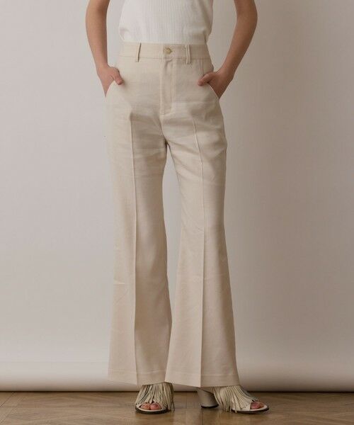 GRACE CONTINENTAL / グレースコンチネンタル その他パンツ | リネンサテンフレアパンツ | 詳細3
