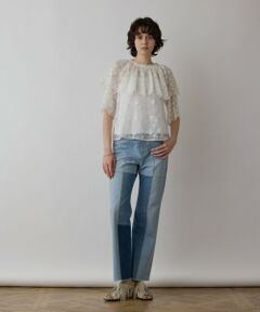 GRACE CONTINENTAL / グレースコンチネンタル デニムパンツ | パッチワークデニムパンツ