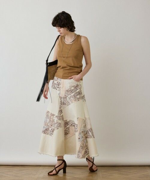 GRACE CONTINENTAL / グレースコンチネンタル デニムスカート | スカーフコンビデニムスカート | 詳細1