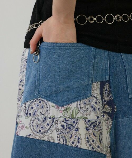 GRACE CONTINENTAL / グレースコンチネンタル デニムスカート | スカーフコンビデニムスカート | 詳細12