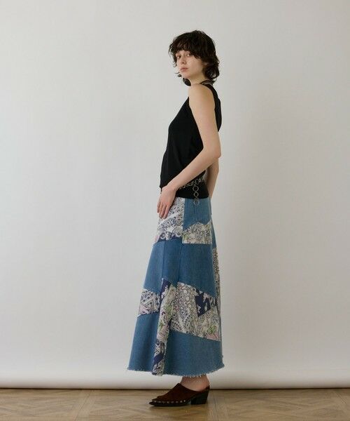 GRACE CONTINENTAL / グレースコンチネンタル デニムスカート | スカーフコンビデニムスカート | 詳細7