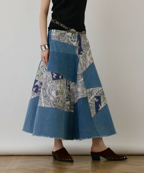 GRACE CONTINENTAL / グレースコンチネンタル デニムスカート | スカーフコンビデニムスカート | 詳細9