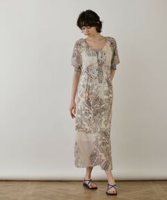 GRACE CONTINENTAL / グレースコンチネンタル ロング・マキシ丈ワンピース | スカーフプリントドレス