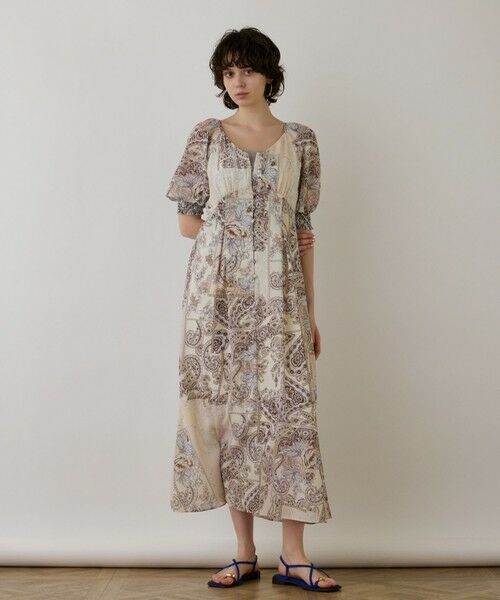 GRACE CONTINENTAL / グレースコンチネンタル ロング・マキシ丈ワンピース | スカーフプリントドレス | 詳細1