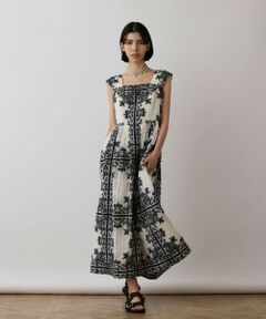 GRACE CONTINENTAL / グレースコンチネンタル ロング・マキシ丈ワンピース | フレームジャガードドレス
