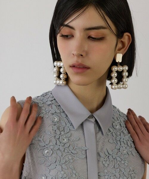 GRACE CONTINENTAL / グレースコンチネンタル ロング・マキシ丈ワンピース | フラワーライン刺繍ワンピース | 詳細13