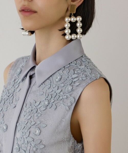 GRACE CONTINENTAL / グレースコンチネンタル ロング・マキシ丈ワンピース | フラワーライン刺繍ワンピース | 詳細15