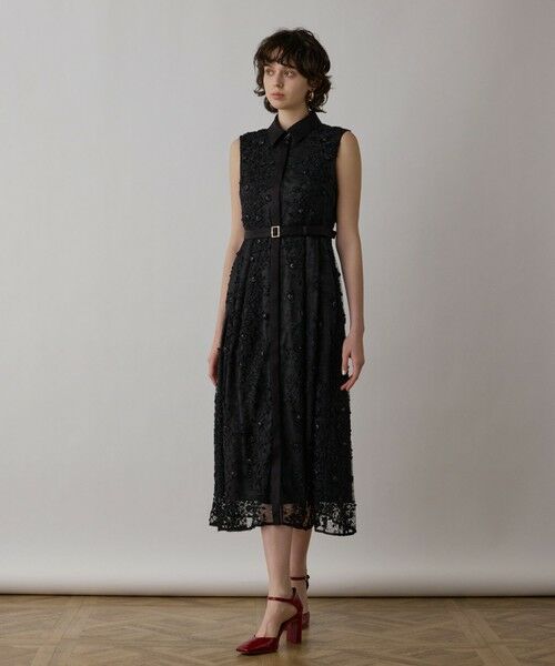 【美品】GRACE CONTINENTAL 刺繍ワンピース　結婚式 ローズ刺繍ワンピース / GRACE CONTINENTAL | GRACE CONTINENTAL