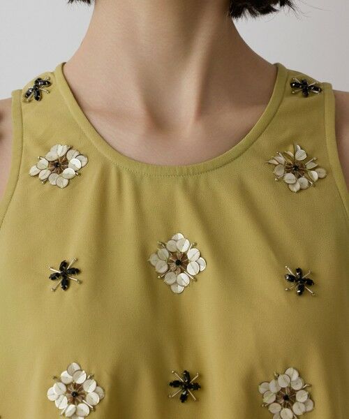 GRACE CONTINENTAL / グレースコンチネンタル その他トップス | ビジューノースリーブトップ | 詳細5