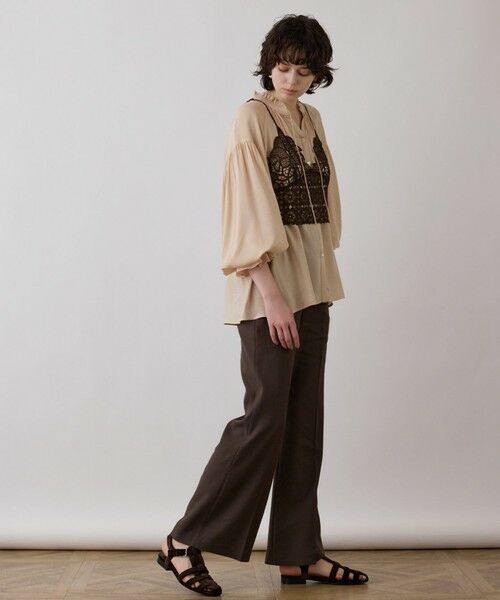 GRACE CONTINENTAL / グレースコンチネンタル シャツ・ブラウス | レースキャミ付カフタンブラウス | 詳細14