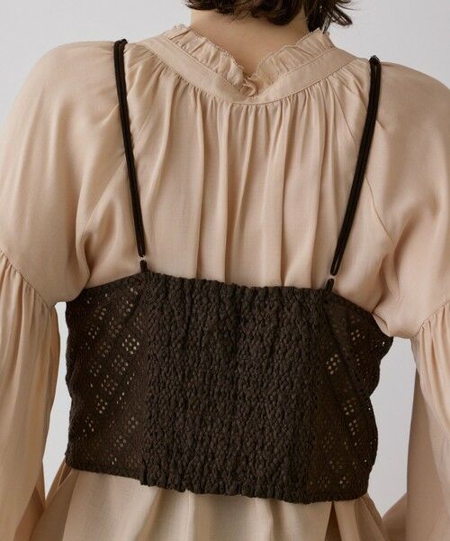 GRACE CONTINENTAL / グレースコンチネンタル シャツ・ブラウス | レースキャミ付カフタンブラウス | 詳細17