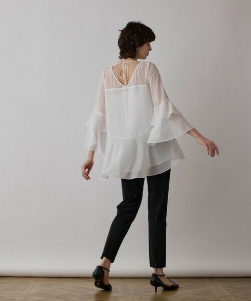 GRACE CONTINENTAL / グレースコンチネンタル シャツ・ブラウス | フィルムジャガードフリルトップ | 詳細3