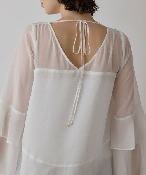 GRACE CONTINENTAL / グレースコンチネンタル シャツ・ブラウス | フィルムジャガードフリルトップ | 詳細6