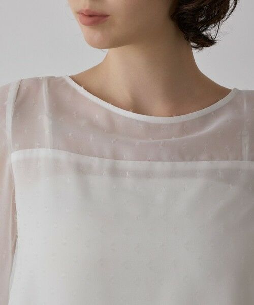 GRACE CONTINENTAL / グレースコンチネンタル シャツ・ブラウス | フィルムジャガードフリルトップ | 詳細7