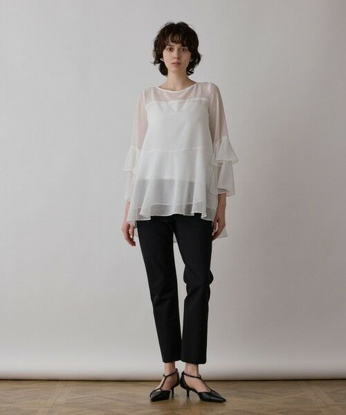 GRACE CONTINENTAL / グレースコンチネンタル シャツ・ブラウス | フィルムジャガードフリルトップ | 詳細2