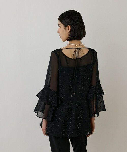 GRACE CONTINENTAL / グレースコンチネンタル シャツ・ブラウス | フィルムジャガードフリルトップ | 詳細9
