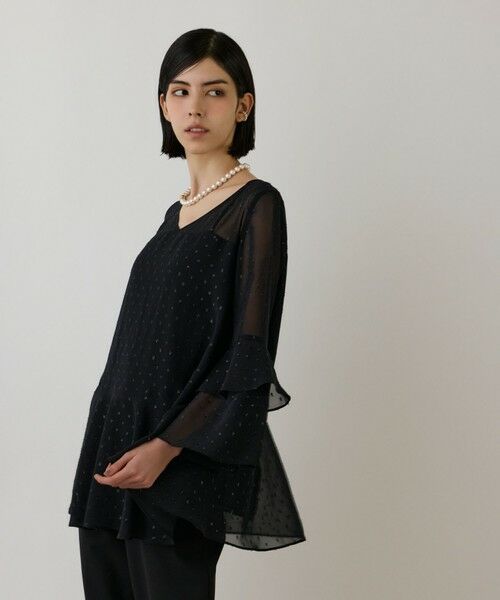 GRACE CONTINENTAL / グレースコンチネンタル シャツ・ブラウス | フィルムジャガードフリルトップ | 詳細10