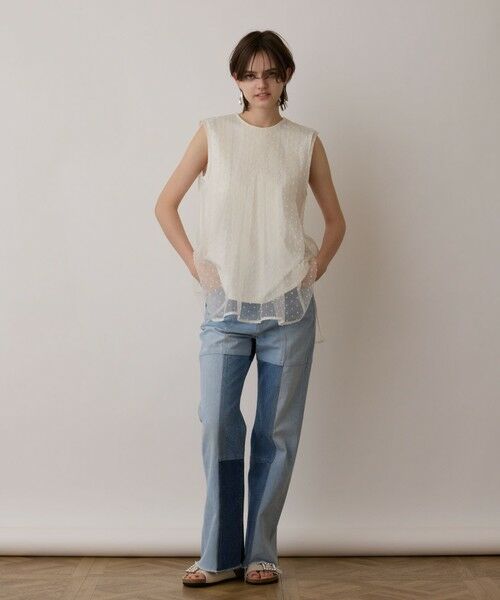 GRACE CONTINENTAL / グレースコンチネンタル シャツ・ブラウス | シアージャガードカットトップ | 詳細1