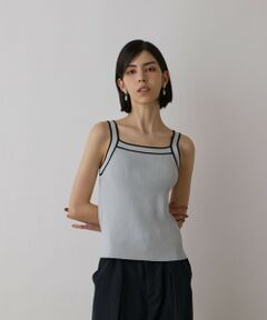 GRACE CONTINENTAL / グレースコンチネンタル その他トップス | バイカラーリブニットトップ