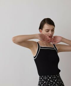 GRACE CONTINENTAL / グレースコンチネンタル その他トップス | バイカラーリブニットトップ