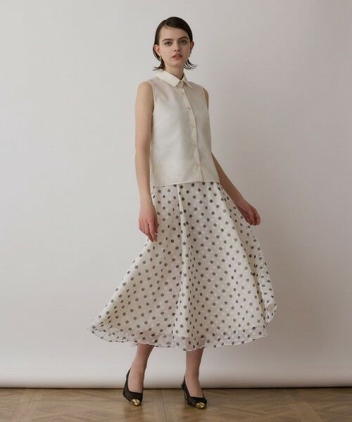 GRACE CONTINENTAL / グレースコンチネンタル シャツ・ブラウス | シアーメッシュノースリーブ | 詳細12