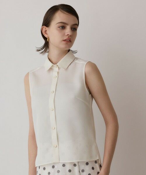 美品☆グレースコンチネンタル♡シアーブラウス ノースリーブ チュニック トップス シアーフリンジノースリーブ / GRACE CONTINENTAL | GRACE