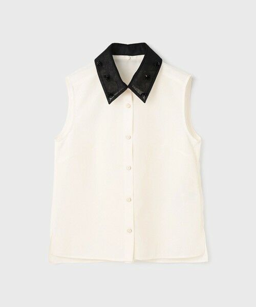 GRACE CONTINENTAL / グレースコンチネンタル シャツ・ブラウス | シアーメッシュノースリーブ | 詳細15