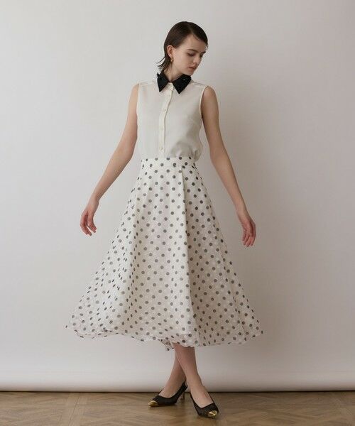 GRACE CONTINENTAL / グレースコンチネンタル シャツ・ブラウス | シアーメッシュノースリーブ | 詳細2