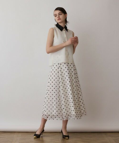 GRACE CONTINENTAL / グレースコンチネンタル シャツ・ブラウス | シアーメッシュノースリーブ | 詳細5