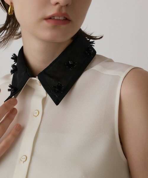 GRACE CONTINENTAL / グレースコンチネンタル シャツ・ブラウス | シアーメッシュノースリーブ | 詳細9
