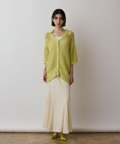 GRACE CONTINENTAL / グレースコンチネンタル カーディガン・ボレロ | メッシュスキッパーニットカーディガン