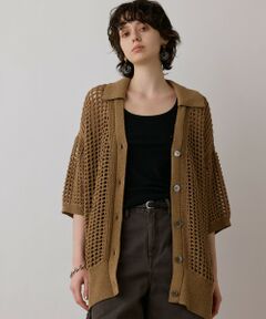 GRACE CONTINENTAL / グレースコンチネンタル カーディガン・ボレロ | メッシュスキッパーニットカーディガン