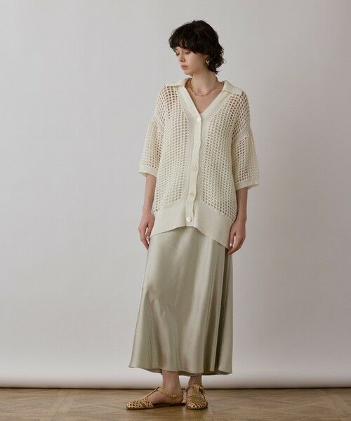 GRACE CONTINENTAL / グレースコンチネンタル カーディガン・ボレロ | メッシュスキッパーニットカーディガン | 詳細1