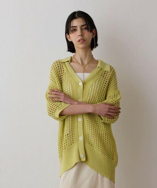 GRACE CONTINENTAL / グレースコンチネンタル カーディガン・ボレロ | メッシュスキッパーニットカーディガン | 詳細11