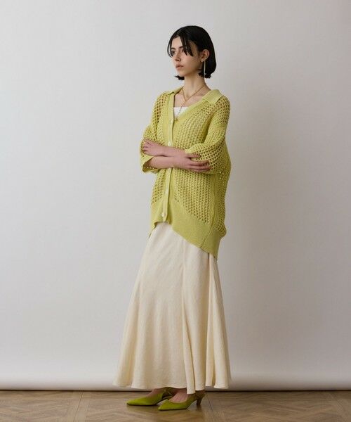 GRACE CONTINENTAL / グレースコンチネンタル カーディガン・ボレロ | メッシュスキッパーニットカーディガン | 詳細9