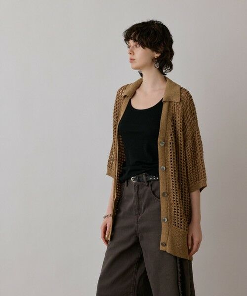 GRACE CONTINENTAL / グレースコンチネンタル カーディガン・ボレロ | メッシュスキッパーニットカーディガン | 詳細22