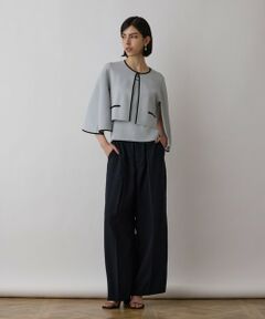 GRACE CONTINENTAL / グレースコンチネンタル カーディガン・ボレロ | バイカラースリットニットカーディガン