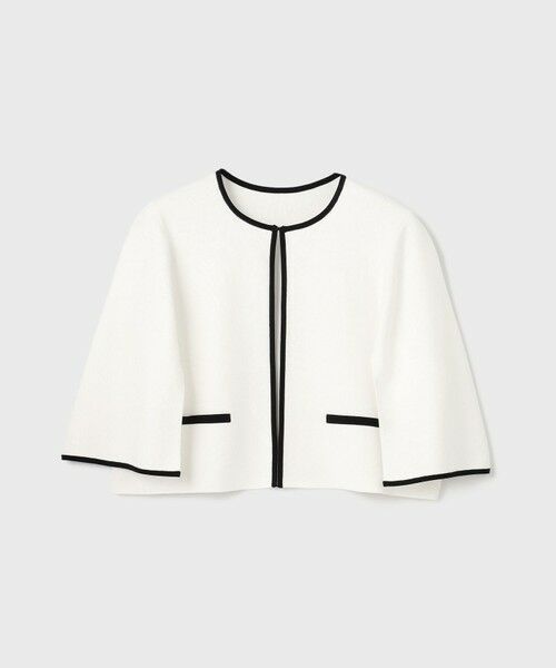 GRACE CONTINENTAL / グレースコンチネンタル カーディガン・ボレロ | バイカラースリットニットカーディガン | 詳細12