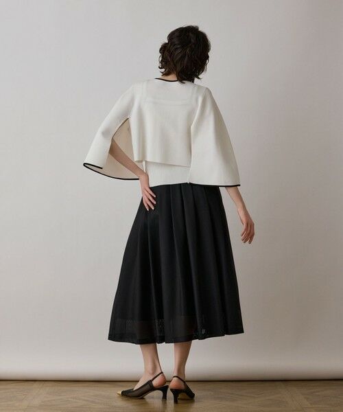 GRACE CONTINENTAL / グレースコンチネンタル カーディガン・ボレロ | バイカラースリットニットカーディガン | 詳細3