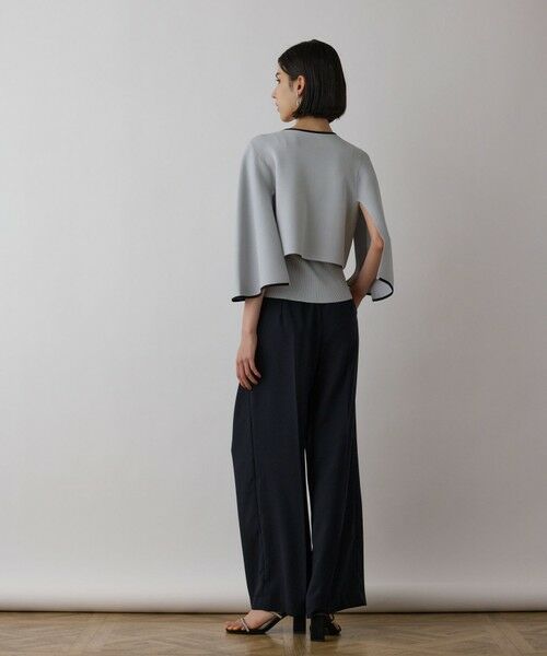 GRACE CONTINENTAL / グレースコンチネンタル カーディガン・ボレロ | バイカラースリットニットカーディガン | 詳細13