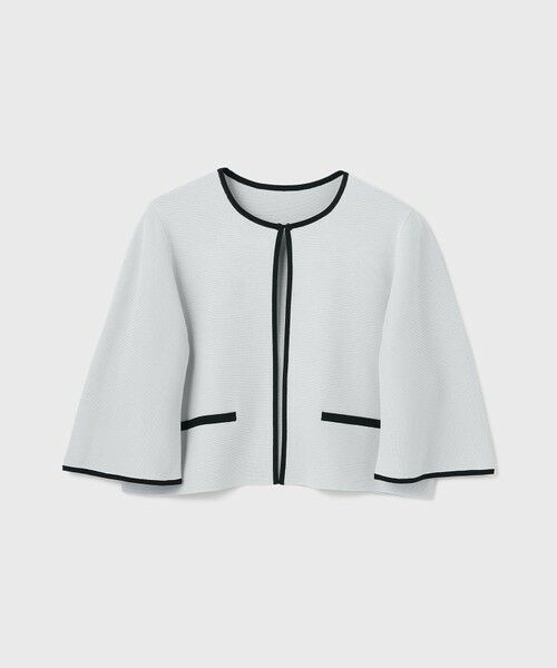 GRACE CONTINENTAL / グレースコンチネンタル カーディガン・ボレロ | バイカラースリットニットカーディガン | 詳細16